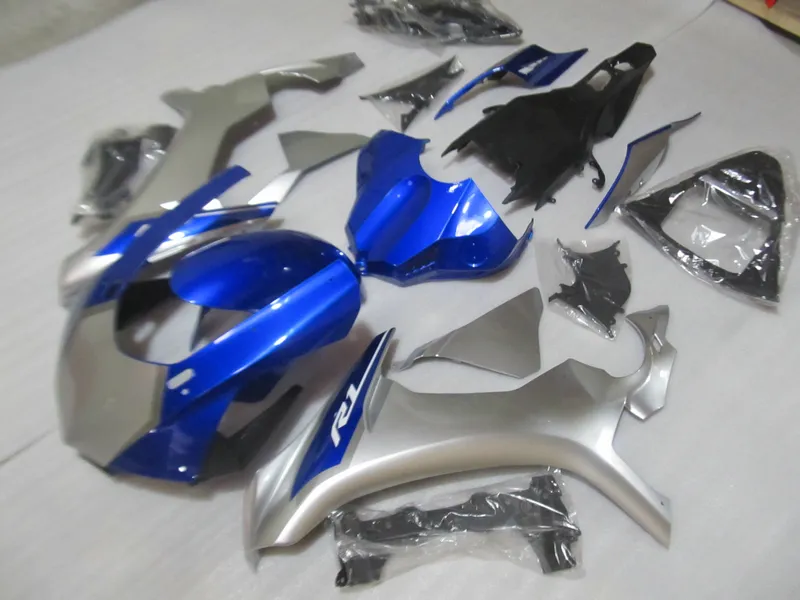 Injection mold high quality fairing kit for Yamaha YZF R1 09 10 11-14 silver blue fairings set YZF R1 2009-2014 OY19