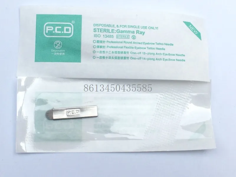 Tattoo Needles PCD U Shape 18 Pin Permanent Makeup Eyebrow Blades For Eyebrow Manual Embroidery Microblading Tattoo Pen8931172