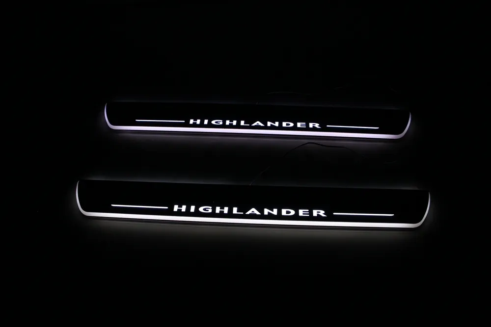 Wasserdichtes, Ultradünnes Acryl Auto LED Willkommenslicht,  Abnutzungsplatte, Pedal Türschwelle Für Toyota Highlander 2013 2014 2015  2016, Vordertürschwelle Von 38,5 €