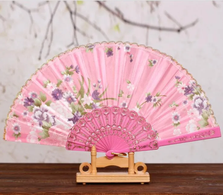 Wedding Ladies Hand Fans Advertising and Promotional Folding Fans 7" Dancing Lace Fan Bridal Accessories Guest Gift