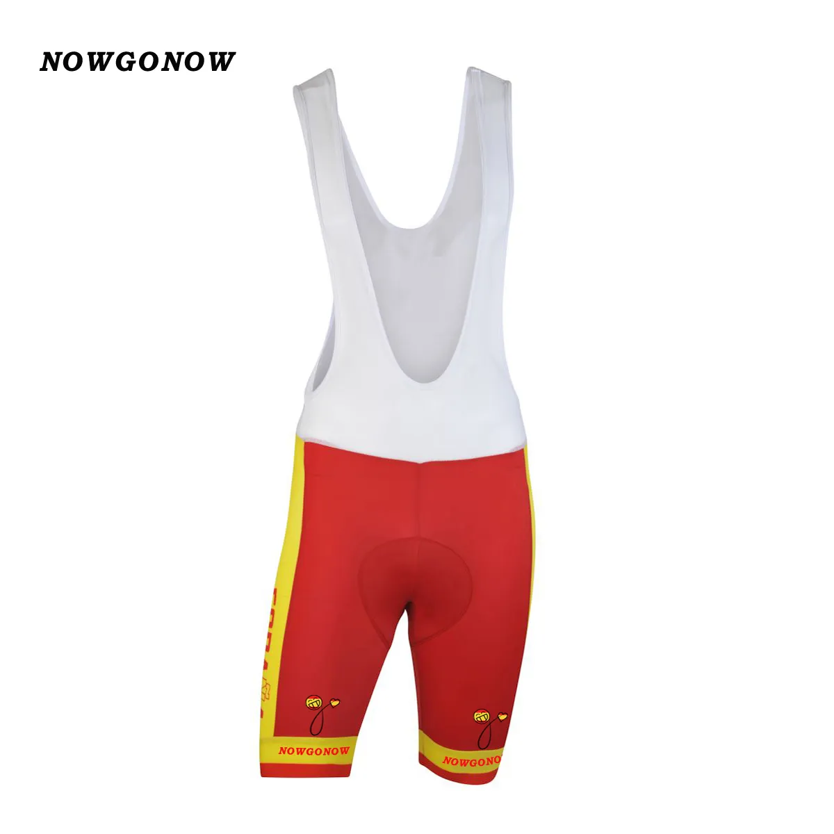 男性 2017 スペイン代表チームサイクリングジャージセットバイク衣類着用黄赤代表チームマイヨ ciclismo よだれかけジェルパッドショーツ