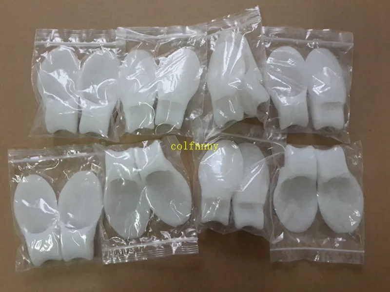 50 par 100 uds/lote Gel de silicona pie dedos separador de dedos pulgar valgus protector juanete ajustador Hallux Valgus Guard cuidado de los pies