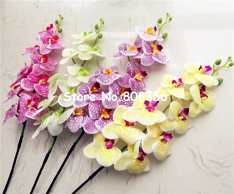 Artificial Leopard Printing Phalaenopsis Orchid Flower 100cm long Fake Butterfly Moth Orchids Flower for Wedding Centerpieces Party Decoration