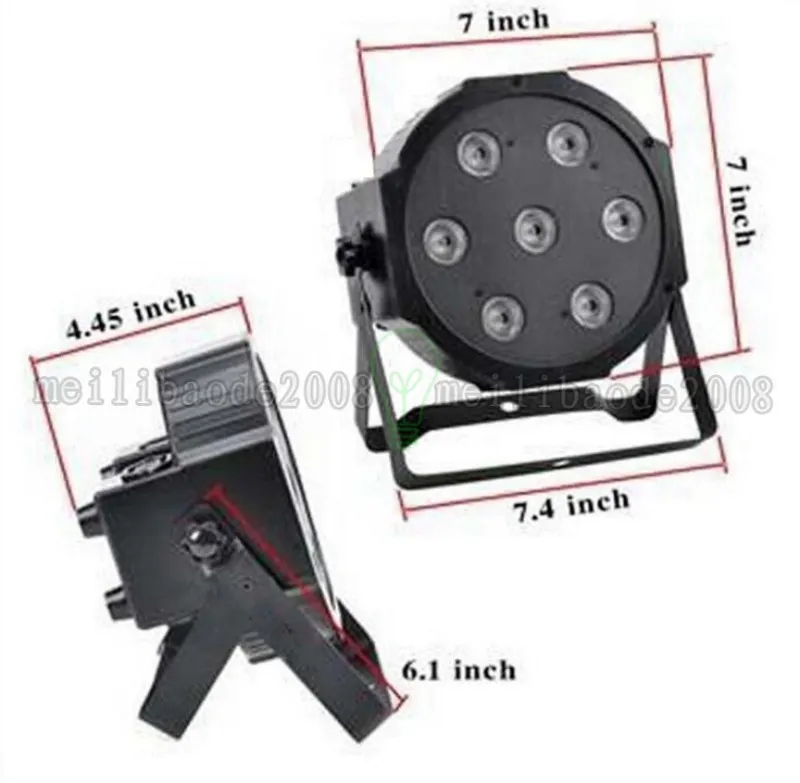 Rgbw 4in1 led düz par ışık olabilir 7x10 W DMX Noel parti için MYY dj sahne aydınlatma