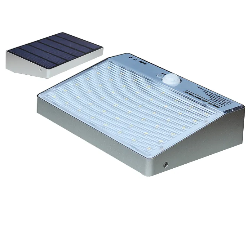 48 LED Solar Powered Light PIR Sensore di movimento Lampade da parete Percorso esterno Lampada di emergenza Luce spot di sicurezza