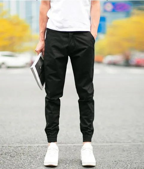 Pantalon De Survetement Noir Pour Hommes De Marque De Mode Dete Decontracte Slim Fit Armee Pantalon Vert Loisirs Pantalon De Jogging A Revers De 19 08 DHgate
