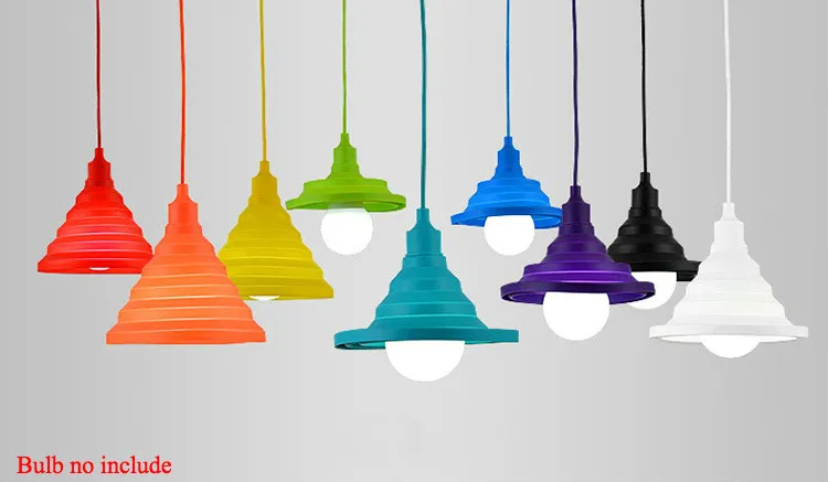 Novelty Colorful Silica Gel Pendant Lamps Bar Restaurant Bedrooms Large Shopping Mall E27 Art Chandelier Lamps