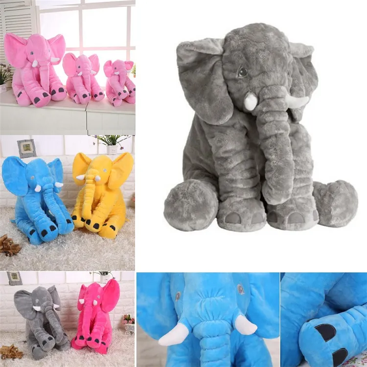 Le plus récent nez d'éléphant animaux en peluche poupée douce en peluche jouets cadeaux pour bébé oreillers lombaires doux 50*60 cm 4636