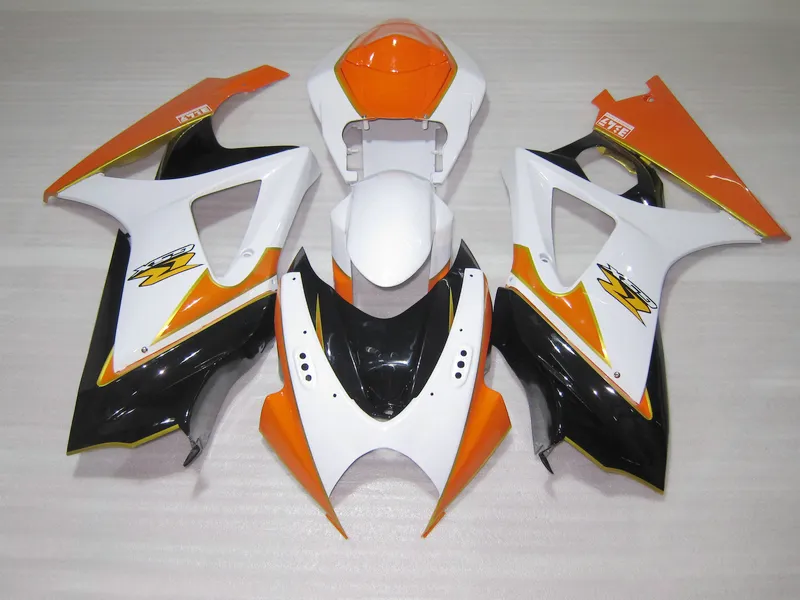 Spuitgietverbarsting voor Suzuki GSXR1000 2005 2006 Oranje White Black Carrosserie Fairing Kit GSXR1000 05 06 OT58