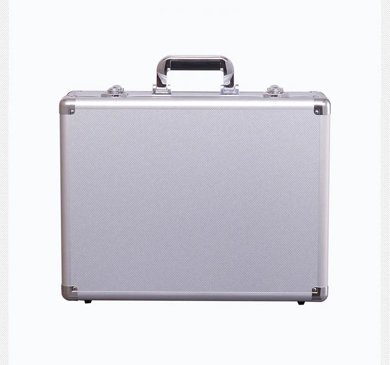 hot selling large size aluminum alloy tool case suitcase hand password box safe bin file box household useage