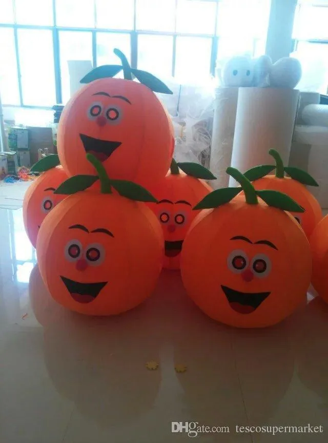 Costume da mascotte di frutta arancione di alta qualità per costume da mascotte di qualsiasi dimensione, vestito operato, personaggio dei cartoni animati, vestito da festa