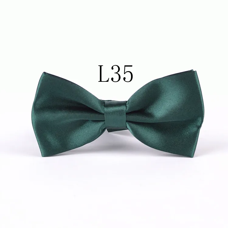 Mode herrkvinnor polyester silkes bowtie fast färg metall spännhals båge slipsar hög kvalitet justerbar fluga optio207p