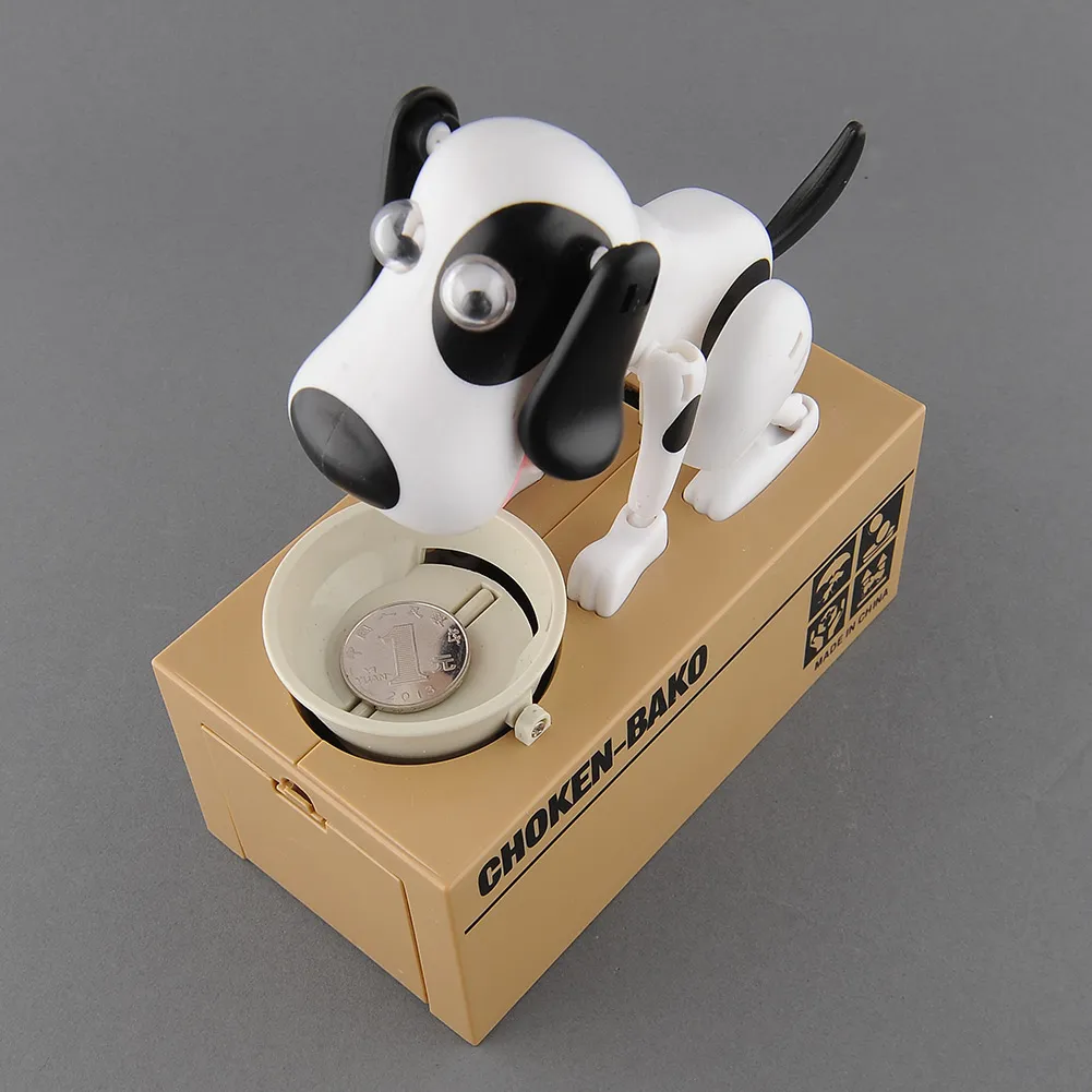 Chien mignon mange de l'argent piggy bancs itazura banque de monnaie économiser des boîtes d'argent chat voler l'argent piggy banc d'enfants anniversaire jouet kids Noël g6144933