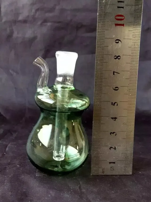 Trefärgade hookah glas bongs tillbehör, vattenrör glas bongs hooakahs två funktioner för oljeplattor glas bongs