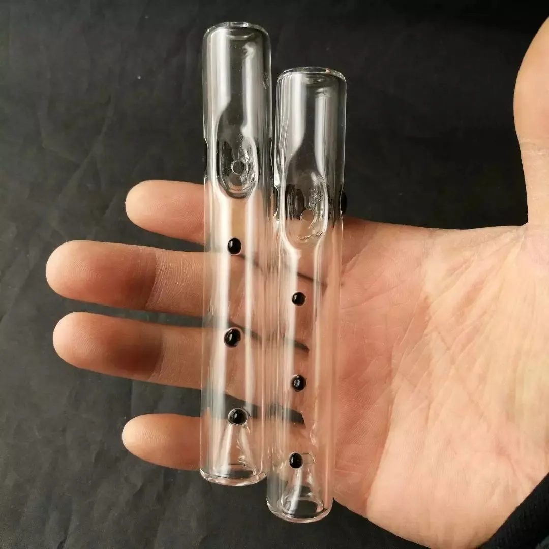 Point d'onde transparent bouche concave bongs accessoires Brûleur à mazout unique Bongs en verre Tuyaux Conduites d'eau Pipe en verre Plates-formes pétrolières Fumer avec Dr