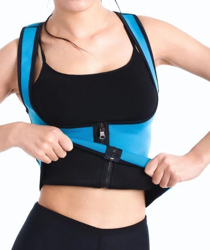 Bleu noir minceur Redu Thermo Cami chaud mince ceinture néoprène Shaper gilet sueur taille formateurs femmes Shapewea