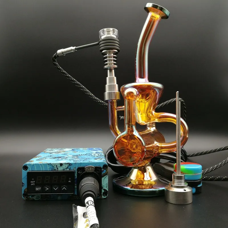 Taşınabilir DIY E Dijital Tırnak Kiti Renkli Dab Rig Cam Bong Yükseltme Elektrikli Dab Tırnak Isıtıcı Bobini Mükemmel Sıcaklık Kontrolü 8043995