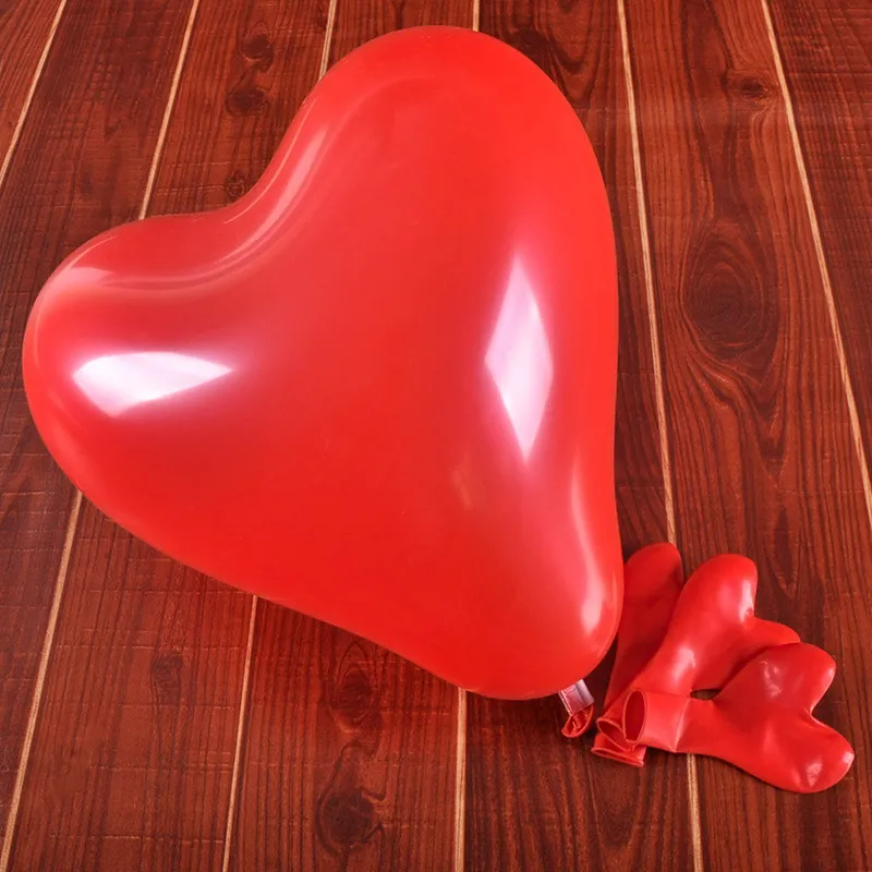Romantico 12 pollici 2.2g Red Love Heart Latex Wedding Helium Balloons San Valentino Festa di compleanno Palloncini gonfiabili ZA3035