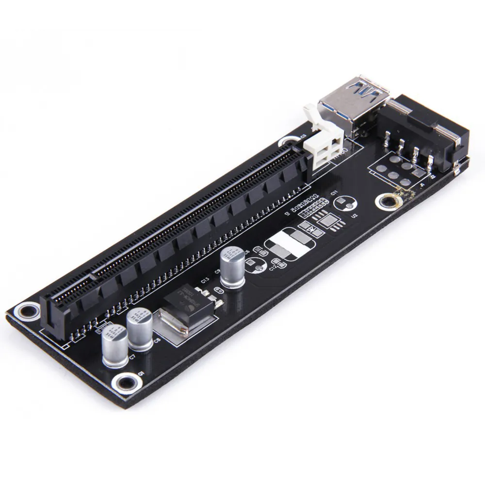 Nieuwste functie 1x tot 16x PCI-E PCI E Express Riser Extender Adapter-kaart met 60cm USB 3.0 Kabelvermogen voor Bitcoin