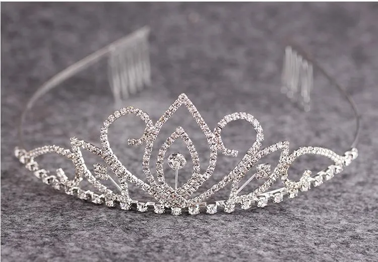 Luxury Crystal Rhinestone Bridal Wedding Tiaras and Crowns Hair Accessories Ornaments silver plated high quality