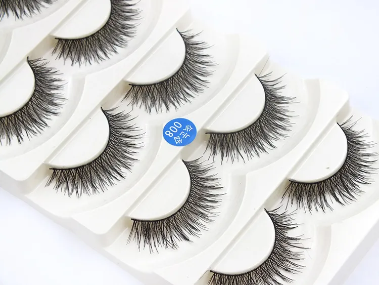 Soft Long Makeup Cross Thick False Eyelashes Package Natural 3D Handmade Lashes with Retail Box