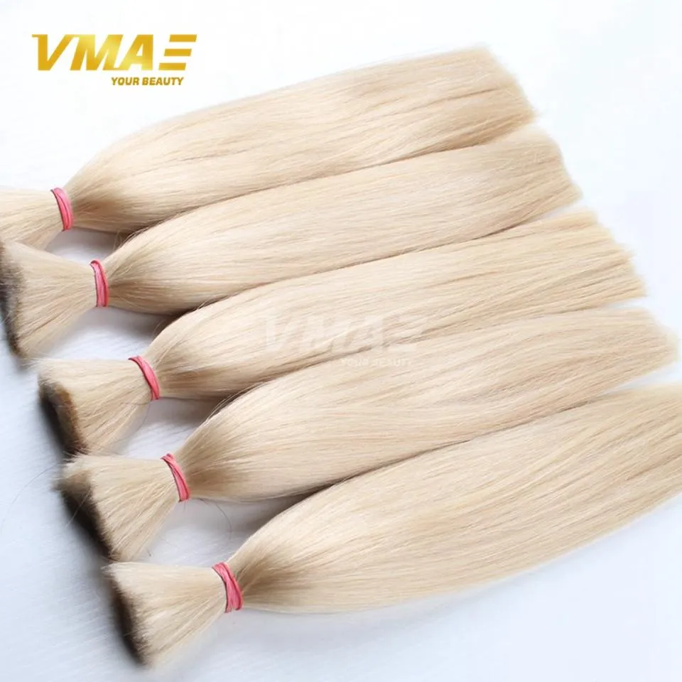 Brazylijski Vmae Hair Top Quality Włosy Bulk Brazylijski Virgin Thaiding Hair Extension No WEFT 3szt na część 100% Human Hairpiece