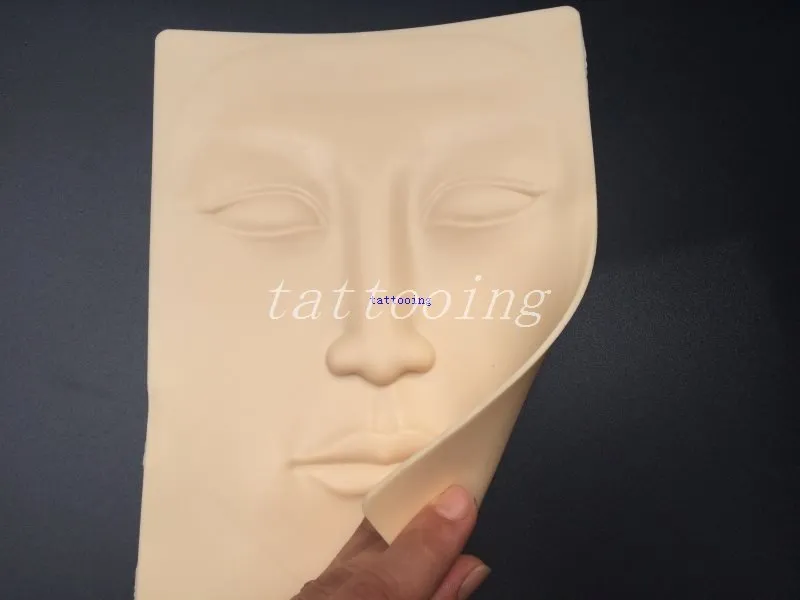 Silicon Ilicon Tattoo 4d Practice Synthétique Skin Face 20 x 15cm Pratique permanente Pratique de la peau pour les débutants
