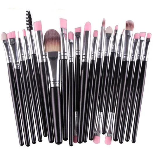 20 pezzi Pennelli trucco del marchio Set di pennelli cosmetici professionali con natura contorni contorni i cosmetici Makeup3089939