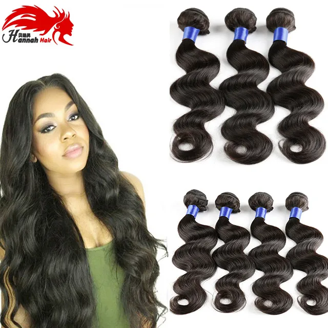 100% Braziliaanse Virgin Menselijk Haarbundels 8A Onverwerkte Body Wave Remy Menselijk Haar 3 Bundels Golvend Haarextensions voor Vrouwen Nat