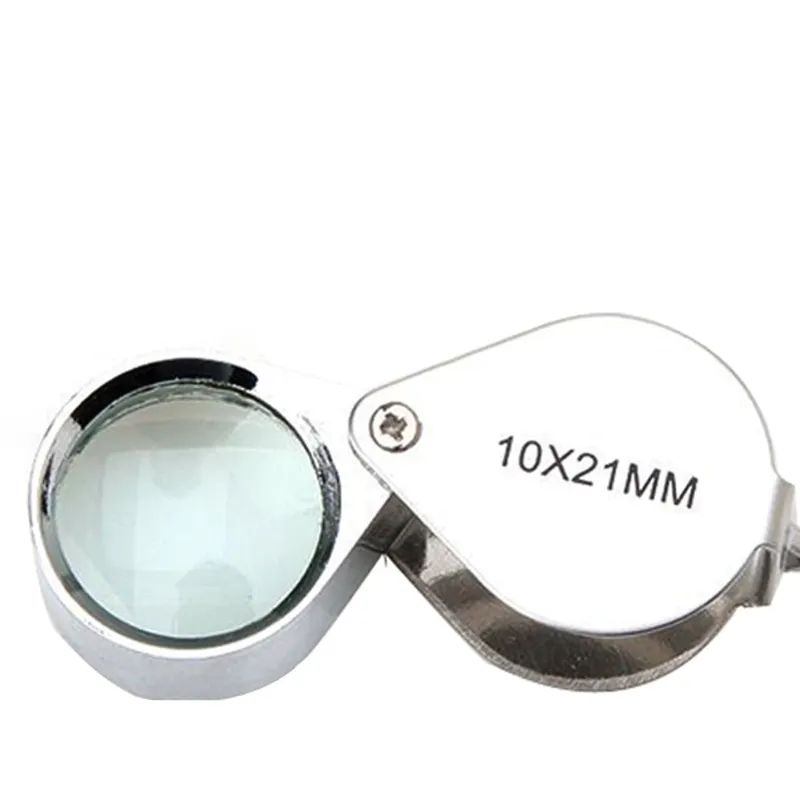 10X 21mm Mini Jeweler Loupe Magnifier lens Magnifying glass Microscope for Jeweler Diamonds Handhold Portable Fresnel lens189f