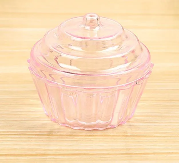 Clear Mini Cake Stand Cupcake Favor Candy Box Wedding Birthday Container Plastic Party Treat Food Boxes Favours Christmas Gift Wrap