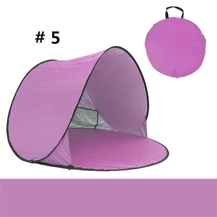 Tentes de randonnée à ouverture automatique rapide, abris de camping en plein air, protection UV 50+, tente familiale, plage, voyage, pelouse, maison, multicolore avec clous