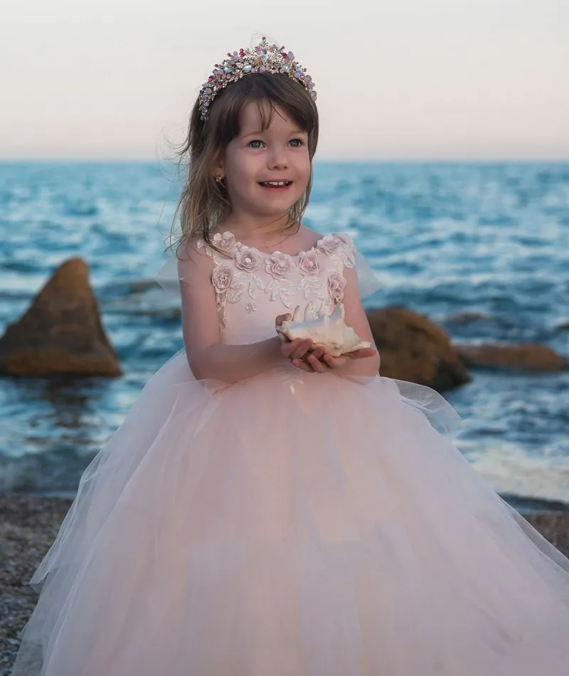 slim fit dress slacks Rose Gold Short Length Flower Girl Dress 5825RG 2 Years / Rose Gold (MistyRose) main image 1