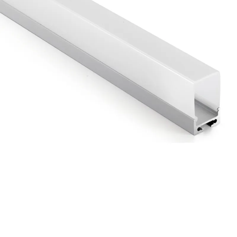 10X1 M ensemblesprofilé en alliage d'aluminium 6063 pour lumière LED et canal alu à couverture profonde pour lampes murales ou suspendues encastrées