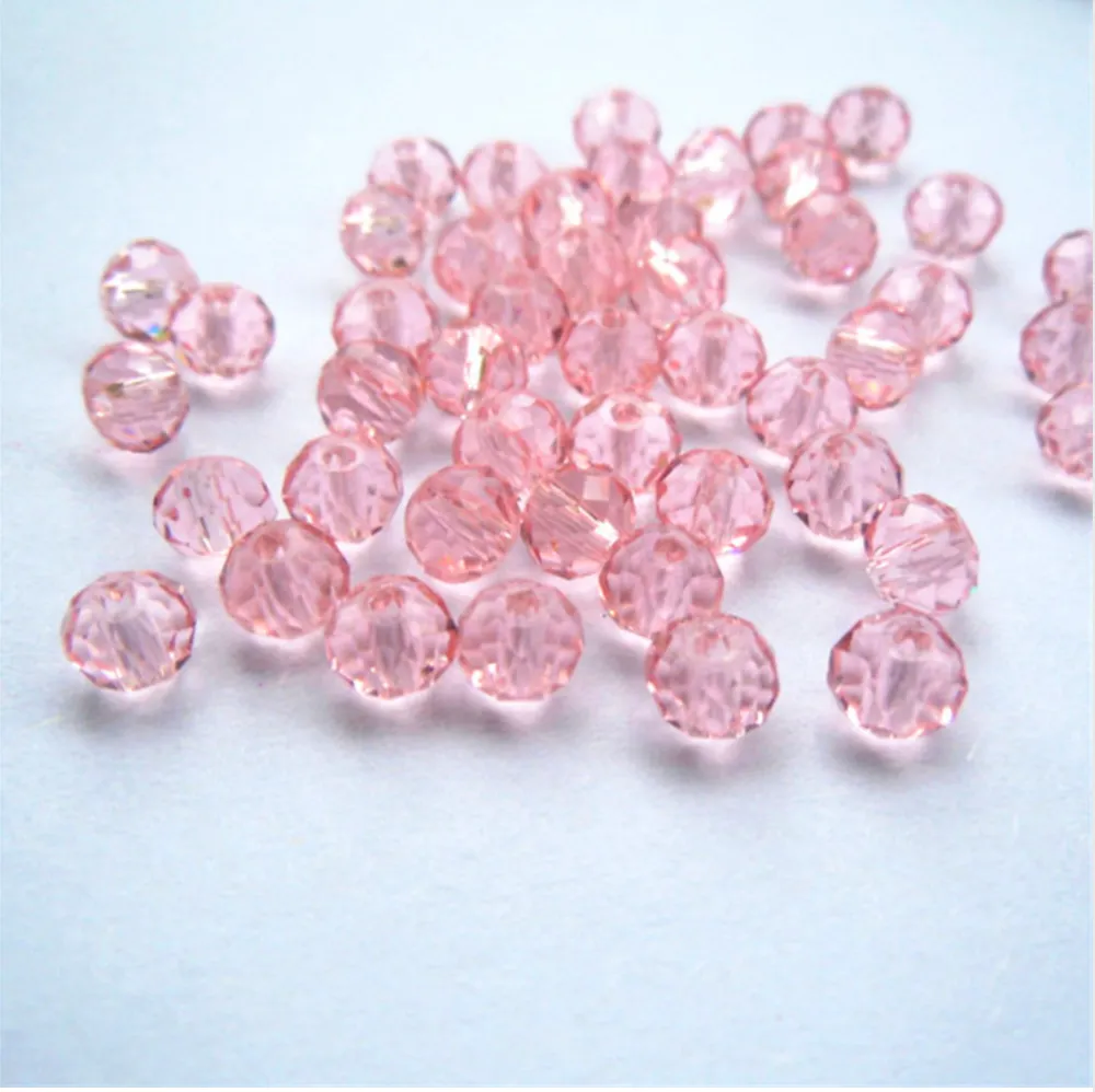 Mixed Colors 4*6mm Rondelle Austria faceted Crystal Glass Beads Loose Spacer Round Beads for Jewelry Making