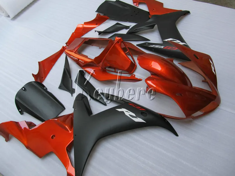 Gratis Anpassa mairing -kit för Yamaha YZF R1 02 03 Wine Red Black Bodywork Fairings Set YZF R1 2002 2003 OI23