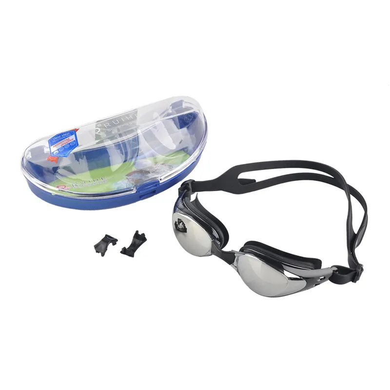 Occhiali sportivi a specchio con rivestimento unisex adulti Occhiali sportivi da acqua Antiappannamento Occhiali da nuoto impermeabili1818065