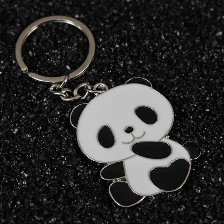 Venda quente grande panda keychain metal pingente turista características chinês vento pequeno presente kr014 chaveiros ordem de mistura 20 peças muito