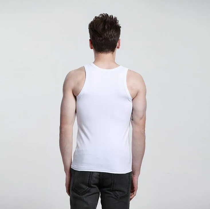 Chegada mais recente Cotton Base Pure Base Men's Tank Tops Colete Verão Cottons Thread Slim TM017 Mens Tanks Top