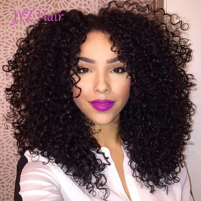 Malaysian Brazilian Human Hair Wigs Wholesale Kinky Curly Lace Front Wigs With Bleached Knots Natural Hairline Full Lace Wigs