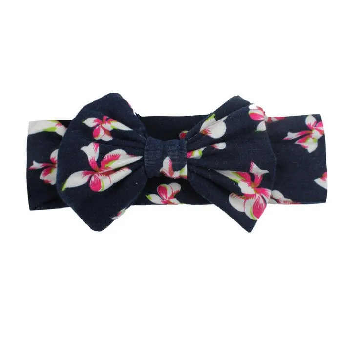 Bohemian Headband Girl Baby Bowknot Florals Flower Turban Twist Head Wrap Bowknot Hair Band Kids Headbands Bandanas 13218