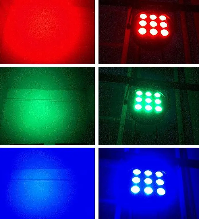 Nieuwste 9 stks * 18W RGBWA + UV 6in1 Hoge Power LED PAR LICHT VOOR STAGE VERLICHTINGEN DJ PARTY MYY