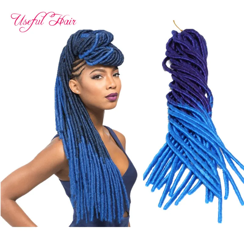 Ombre 613 Blondin 20inch Softex Crochet Dreadlocks Förlängning Faux Locs Syntetiska Braiding Hair Crochet Braids Hair Marley Hair Extensions