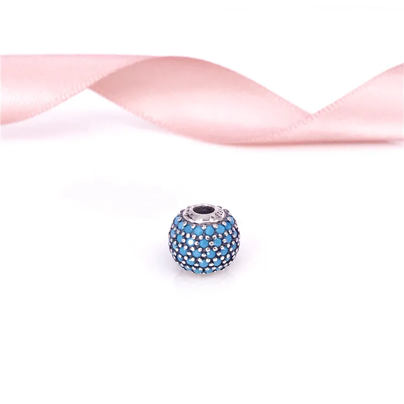 WISDOM ESSENCE COLLECTION Charm In Silver With Turquoise Coloured Crystal Fit For European Style Jewelry Bracelets 796065NTQ