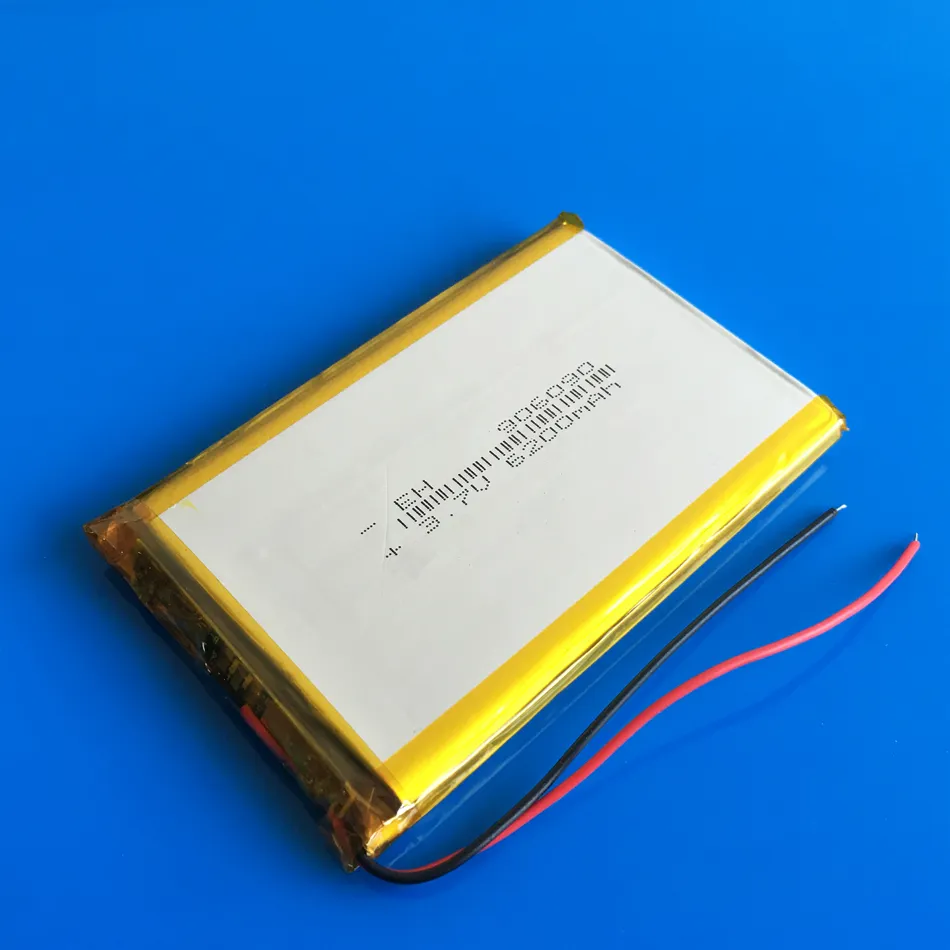 モデル906090 3.7V 6200mAhリチウムポリマーLi-PO充電式バッテリー用DVDパッド携帯電話GPSパワーバンクカメラe-Books Recoder TVボックス