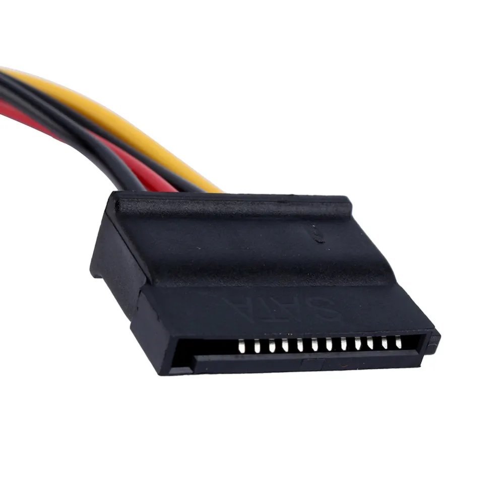 Freeshipping 40 stks / partij 4 PIN IDE MANNELIJKE NAAR 15 PIN SERIAL ATA SATA HARD ADAPTER POWER KABEL