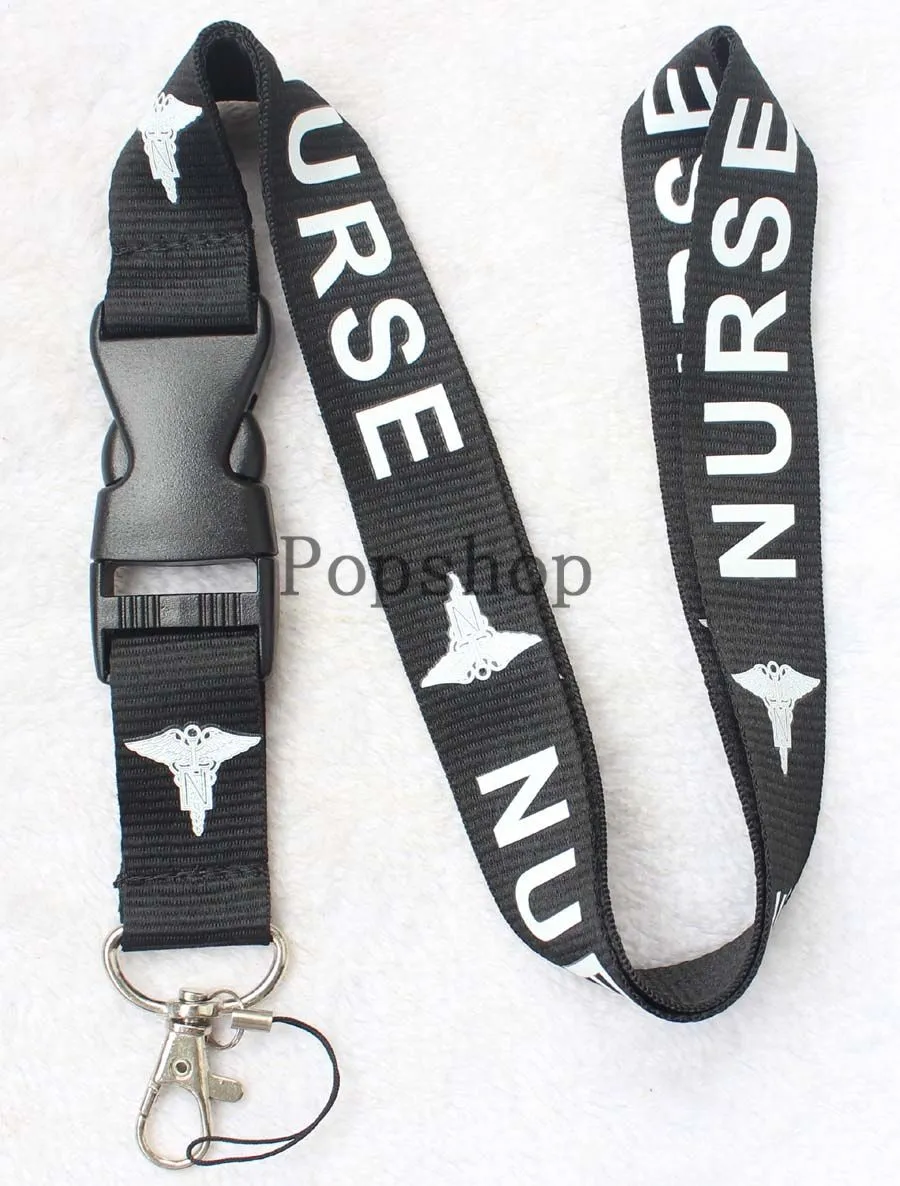 Nurse Lanyard Keychain Nyckelring ID-märke Mobiltelefonhållare Neckrem.