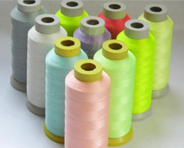 Fabric and Sewing 150D/2 YG Polyester Non fading fluorescence at night sewing machine line noctilucent thread DIY garment accessories