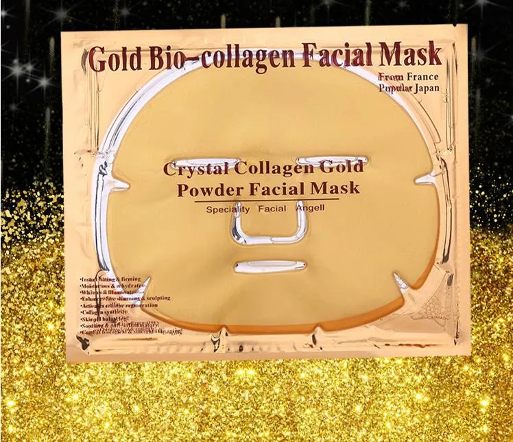 Poudre d'or bio collamen albumen cristal masque facial fille femme cutanée gel gel face masque masques pelures faciaux dhl