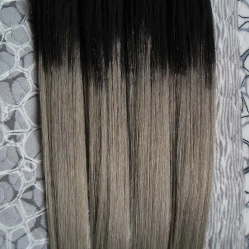 Brazilian virgin hair silver grey hair extensions micro 400g 1g/s 400s Apply Natural Micro Link Hair Extensions Human 1B/Gray silver